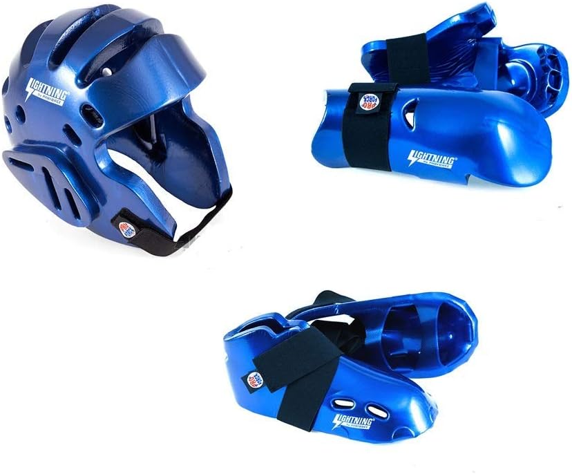 Lightning BLUE Karate Sparring Gear Package Deal