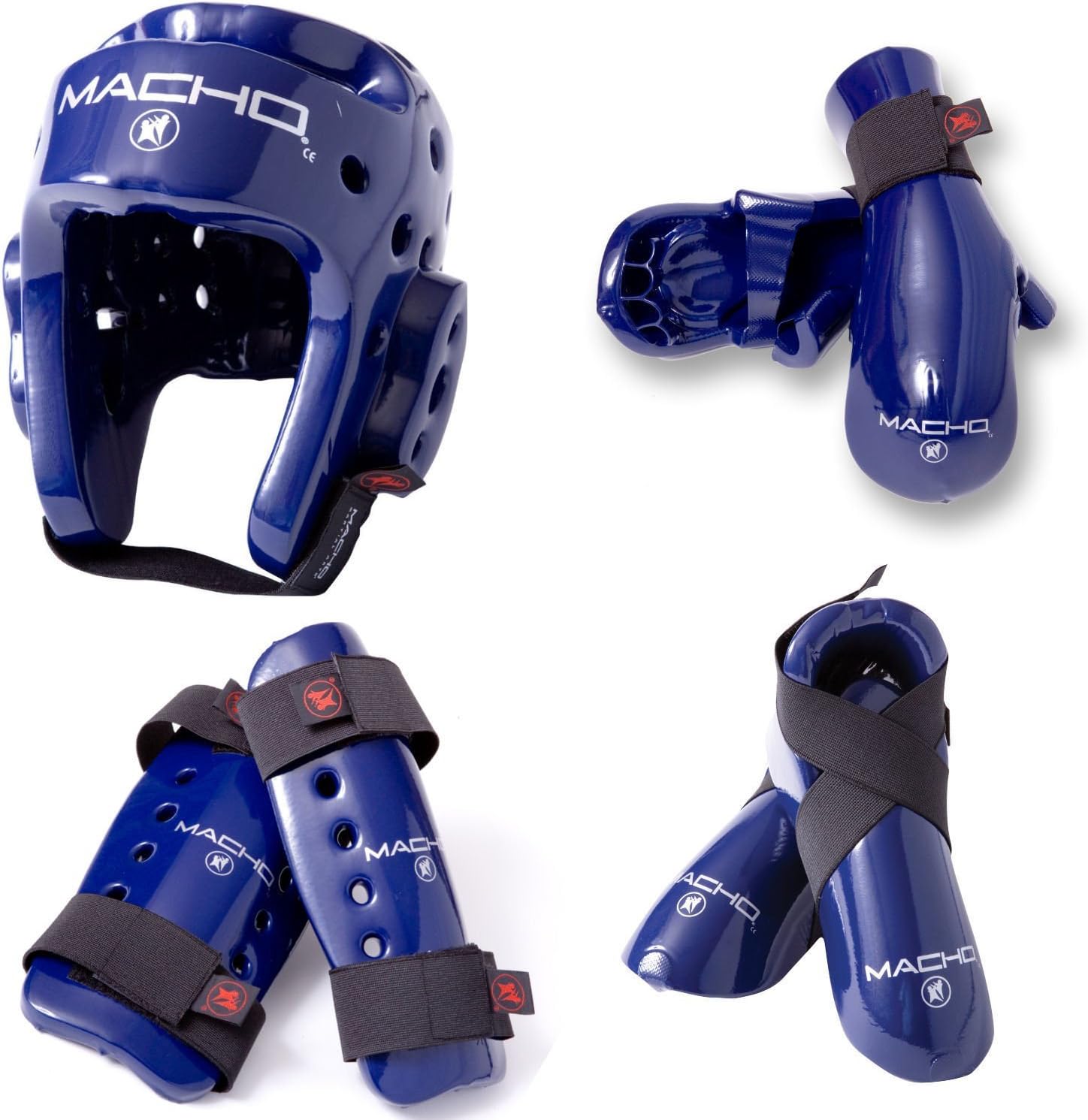 Macho Dyna 7 Piece Sparring Gear Set with shin Guards