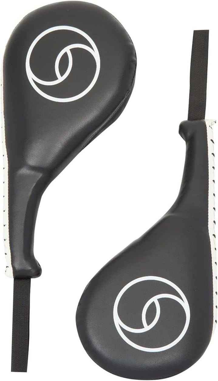 Double-Sided Kicking Pad, set of 2, to be used for target kicking practice to enhance accuracy and develop stronger strikes; Built-in boards inside the pads produce a loud striking sound when hit helping you measure the efficiency of your kicks and accuracy of your strikes.